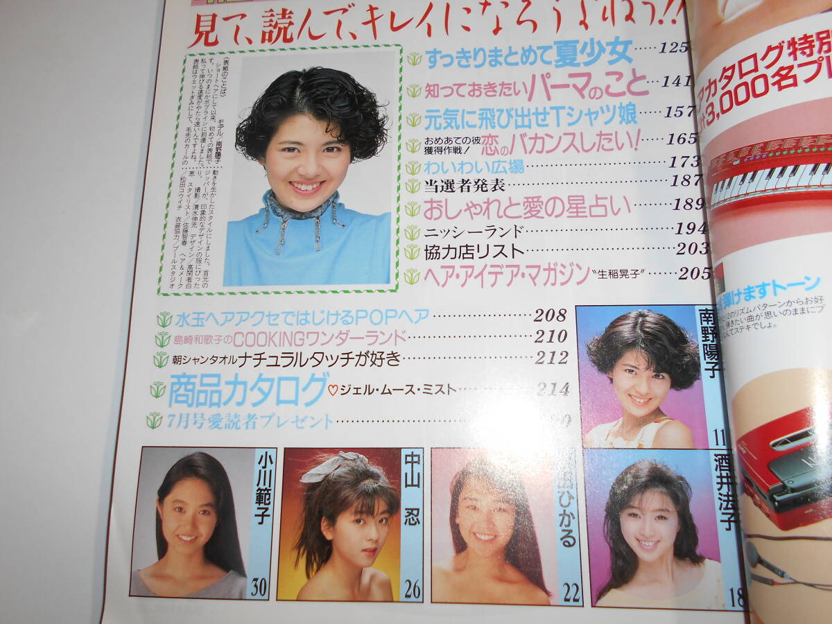  shining star hair catalog 1990 year Heisei era 2 year 7 Minamino Yoko Nakayama Shinobu Wakui Emi small river direct beautiful Sakurai Sachiko Nagasaku Hiromi Nishida Hikaru Takahashi Yumiko Ogawa Noriko Sakai Noriko 