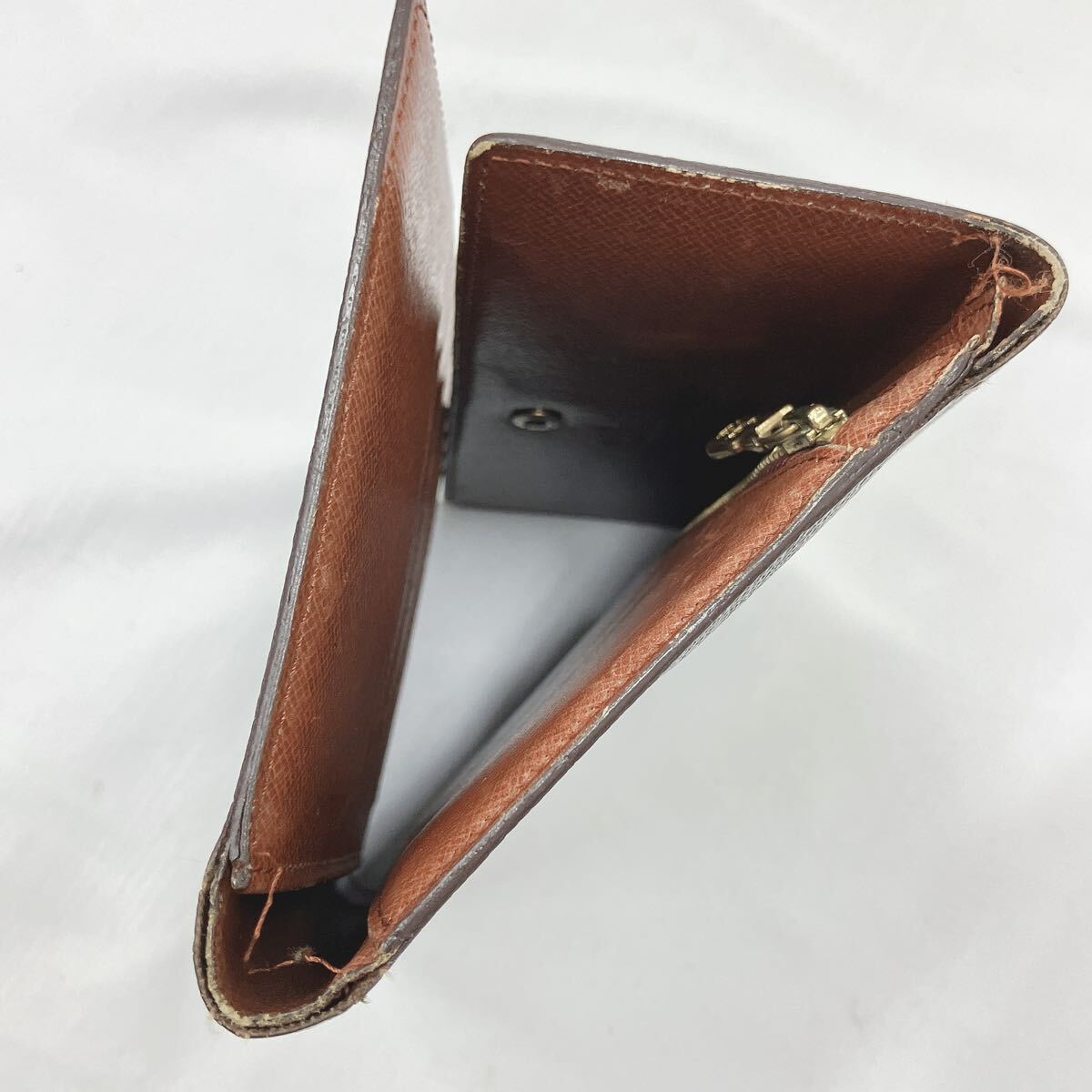 正規品　LOUIS VUITTON ルイ・ヴィトン M60135 ポシェット・パスポール モノグラム ブラウン 三つ折り長財布 02-0415_画像9