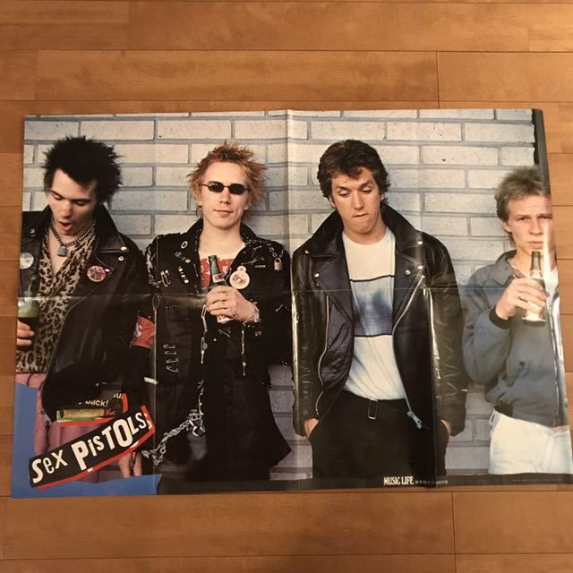 SEX PISTOLS セックスピストルズ MUSICLIFE 付録ポスター 1978年当時物 RAINBOW シドヴィシャス SID VICIOUS THE CLASH DAMNED THE JAM 