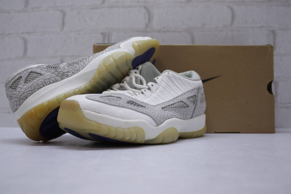 19【1円～】NIKE ナイキ Air Jordan 11 Low Retro IE OG Cobalt AJ エアジョーダン 11 ロー レトロ コバルト 130270-10 スニーカー 27.5cmの画像1