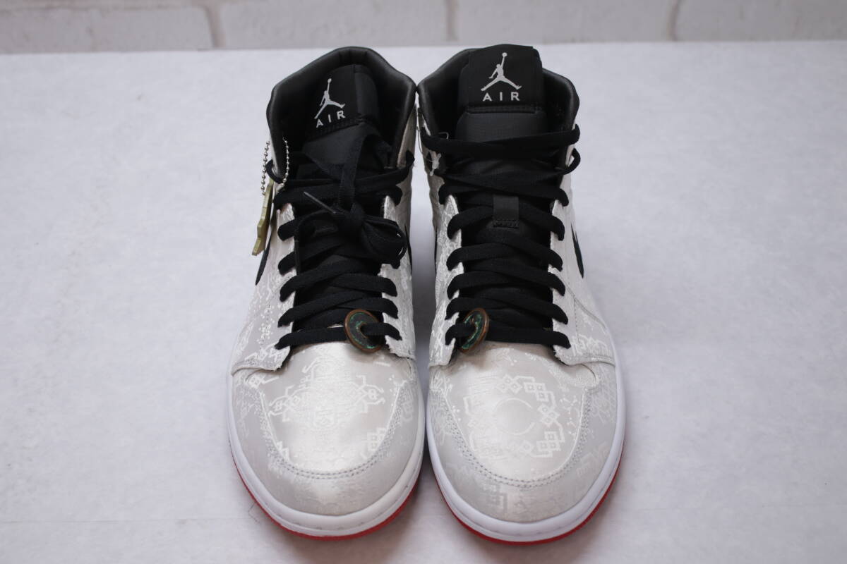 182◆未使用品【1円～】CLOT クロット NIKE ナイキ Air Jordan 1 Mid SE Fearless ホワイト ブラック レッド CU2804-100 28.5cm スニーカー_画像7