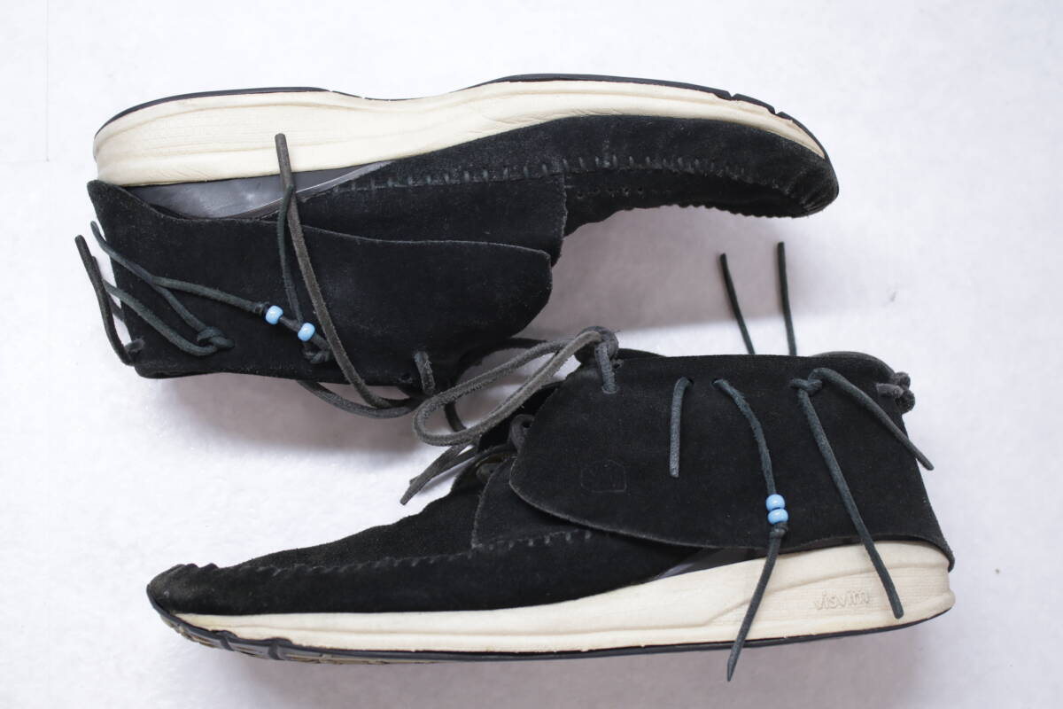 192【1円～】Visvim ビズヴィム スエードモカシンブーツ ブラック 黒 US9 (27.5cm相当)_画像2