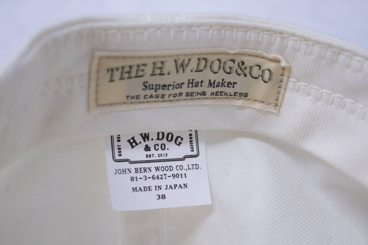 193【1円～】THE H.W.DOG&CO(ザエイチダブリュードッグアンドコー) トラッカーキャップ 帽子 ホワイト 38(56.5～60cm)_画像7