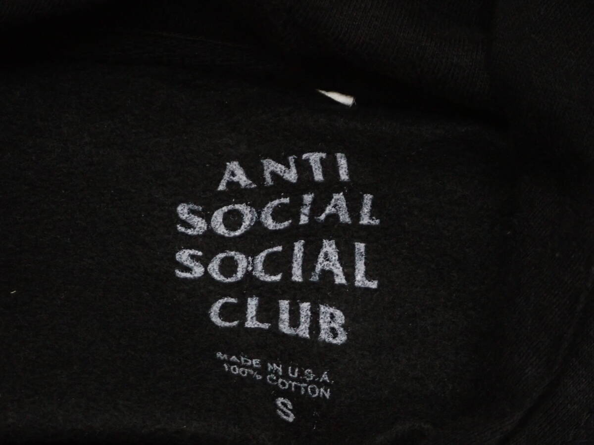 211【1円～】Anti Social Social Club (アンチソーシャルソーシャルクラブ) ASSC Hoodie ストレート フーディパーカー ロゴ Sサイズ_画像4