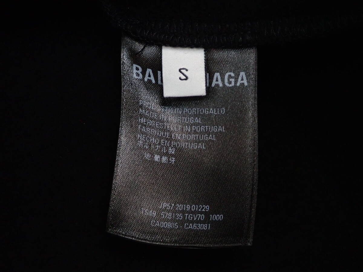 214【1円～】BALENCIAGA バレンシアガ 19AW BB PARIS Hoodie メタリックロゴパーカー 578135 Sサイズ_画像8