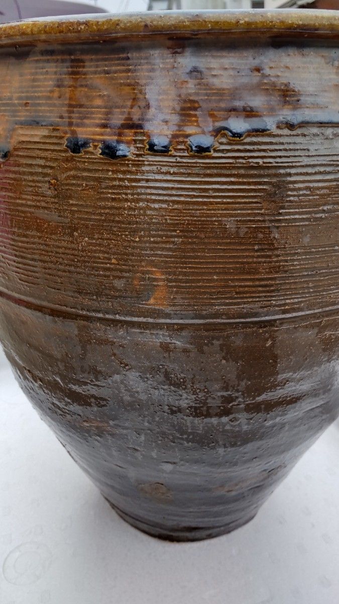 瓶　 骨董 陶器 水鉢 水甕 アンティーク
