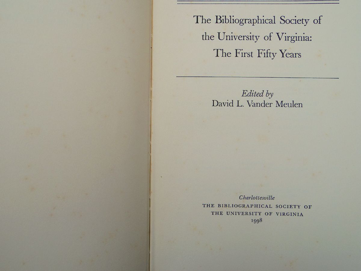 0035488 【洋書】 Studies in Bibliography 12冊+1冊 13冊 Vander Meulen 記述書誌学の研究? バージニア大学_画像8