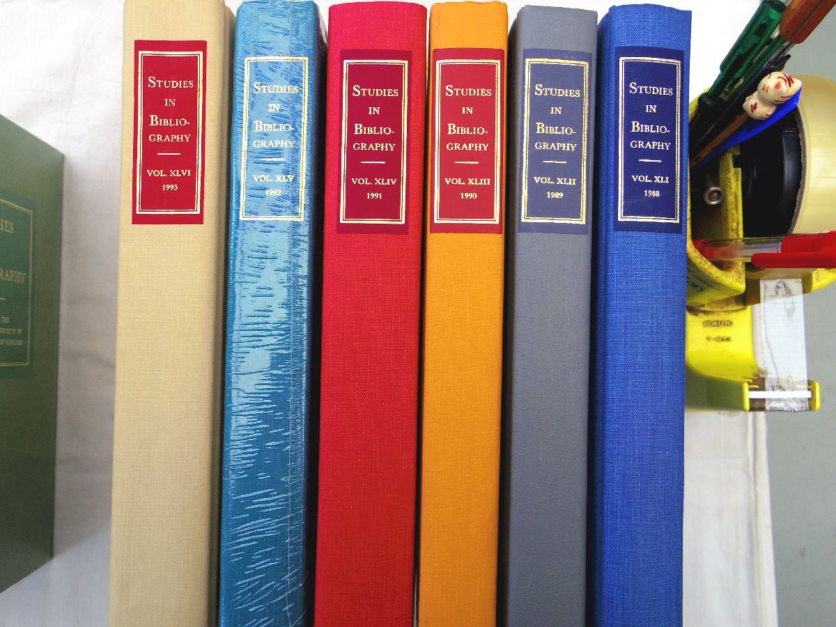 0035488 【洋書】 Studies in Bibliography 12冊+1冊 13冊 Vander Meulen 記述書誌学の研究? バージニア大学 - 洋書 0035488 【洋書】 Studies in Bibliography 12冊+1冊 13冊 Vander Meulen 記述書誌学の研究? バージニア大学 - 洋書