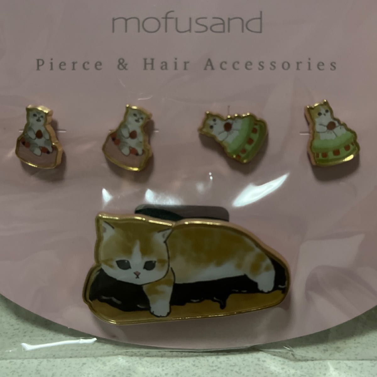 【新品】モフサンド ピアス＆ヘアゴム mofusand