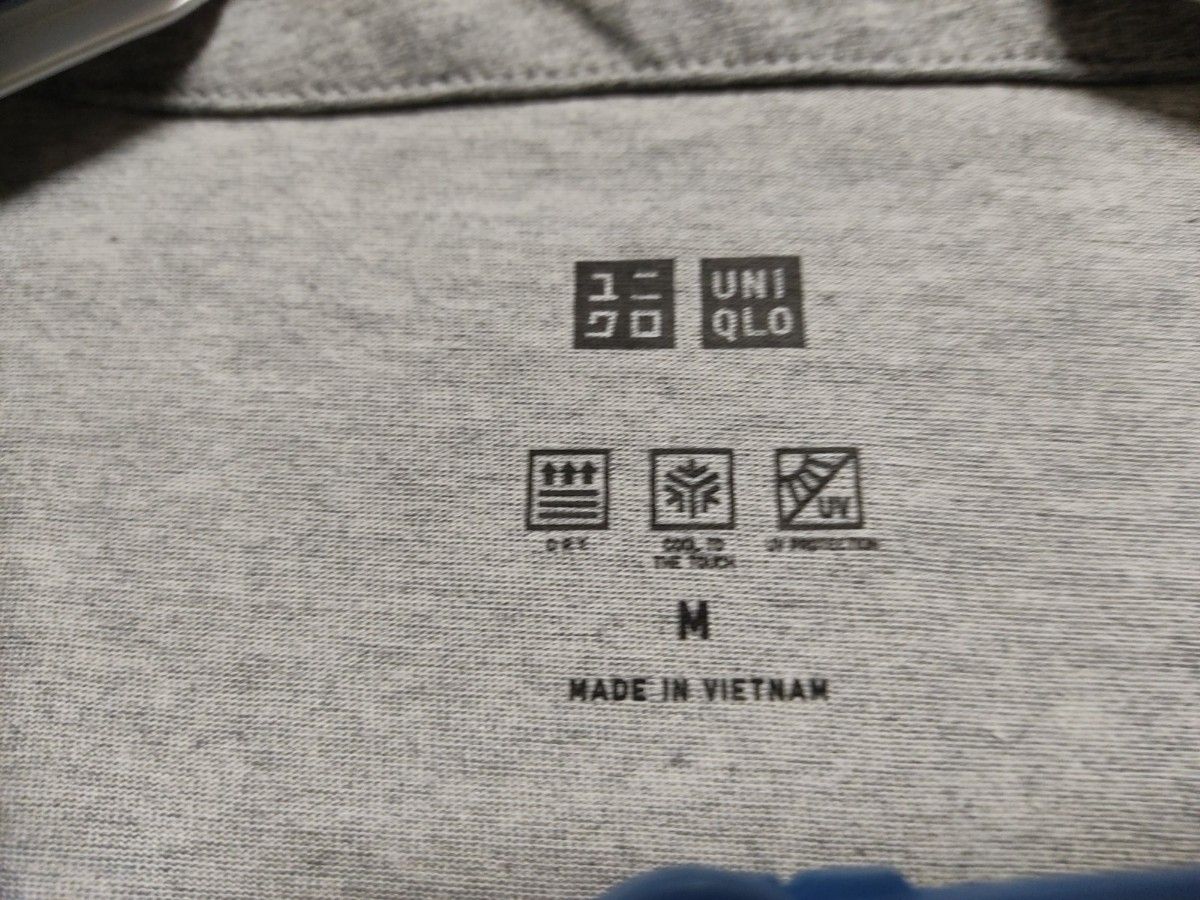 新品 ユニクロ エアリズムUVカットカーディガン グレー GRAY Mサイズ UNIQLO ポケット有り 341-433048