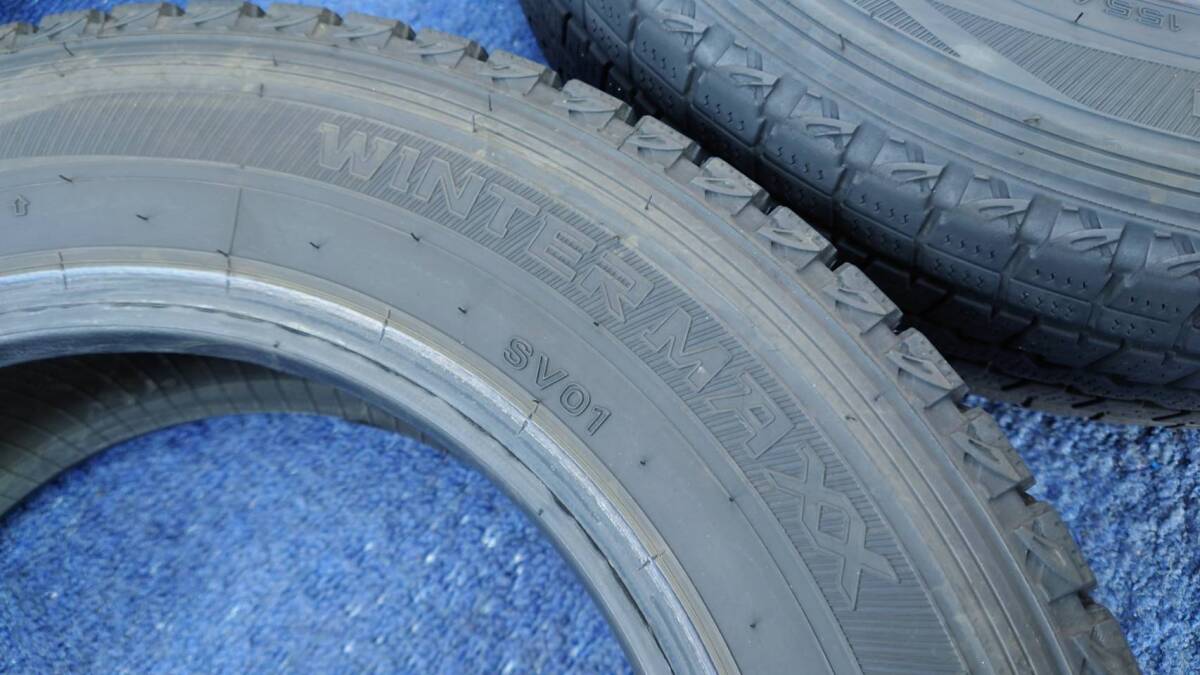 B:4本 21年製造 DL SV01 155/80R14 88/86N LT ダンロップ/バン規格/ 165R14 6PR ブリヂストン/ブリザック/VL1/BS/BZ/YH/IG91/GY/605171_画像2