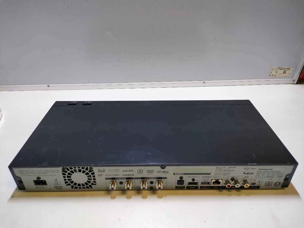 98-4(中古現状、即発送）Panasonic ブルーレイディスクレコーダー DMR-BRX4020 (電源+B-CAS付き)の画像6