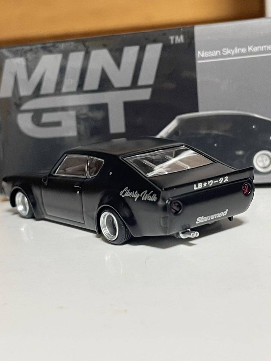 mini gt nissan skyline kenmeri Liberty walk マットブラック mini gt LB 日産　スカイライン　ケンメリ/inno トミカ　トミカプレミアム_画像5