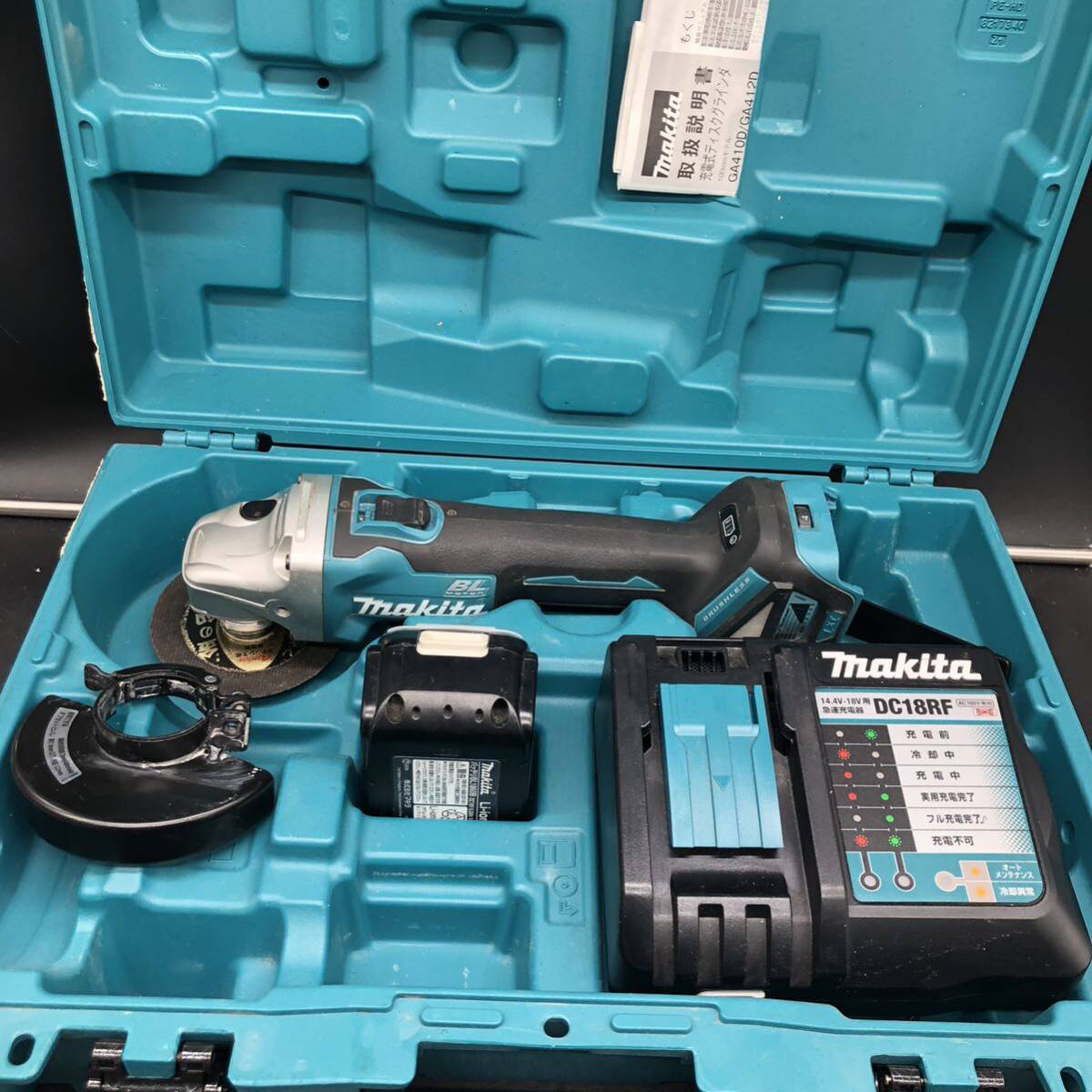 660 Makita makita マキタ 充電式ディスクグラインダ　GA412DRG グラインダー 充電器 18V 電動工具_画像1