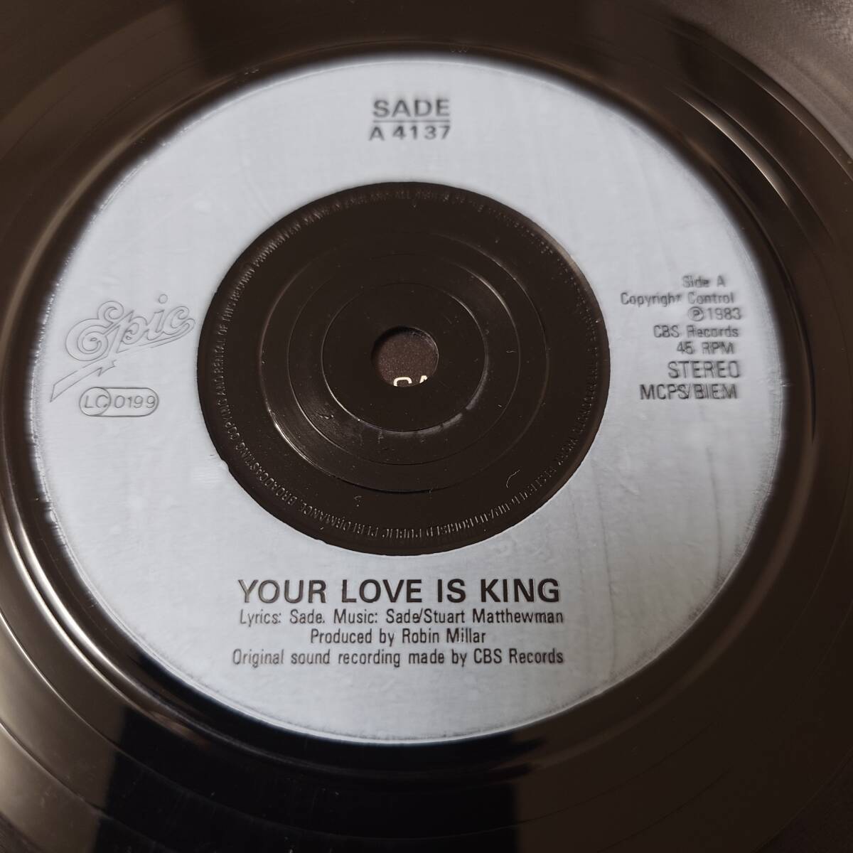 Sade - Your Love Is King / Love Affair With Life // Epic 7inch / AA2125の画像3