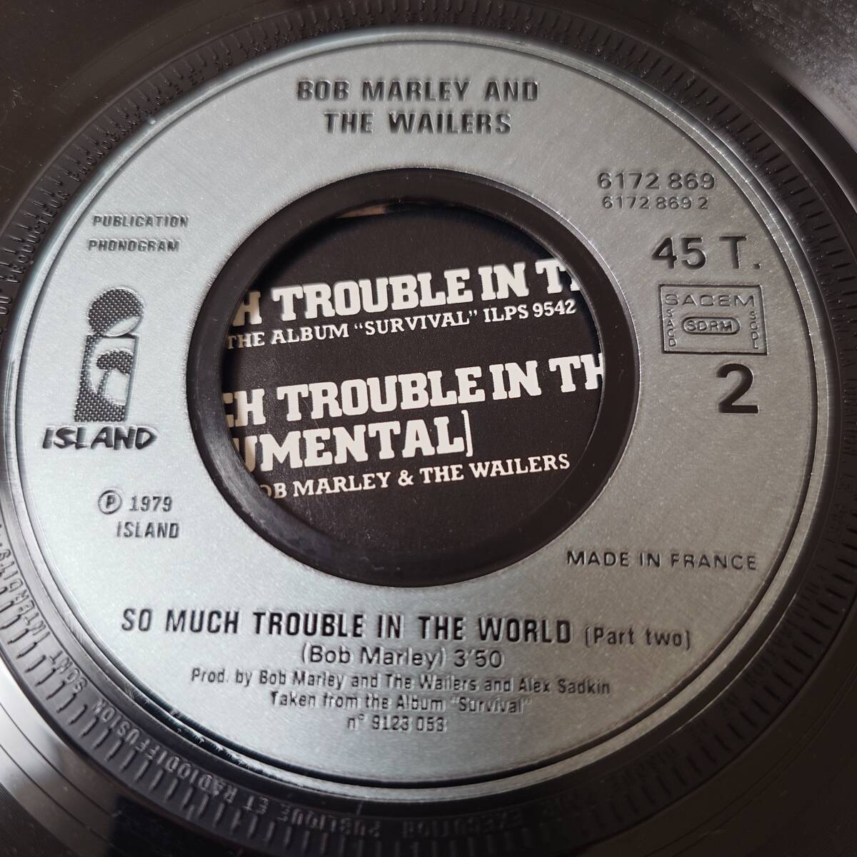 Bob Marley & The Wailers - So Much Trouble In The World // Island Records 7inch / Roots / AA2116の画像4