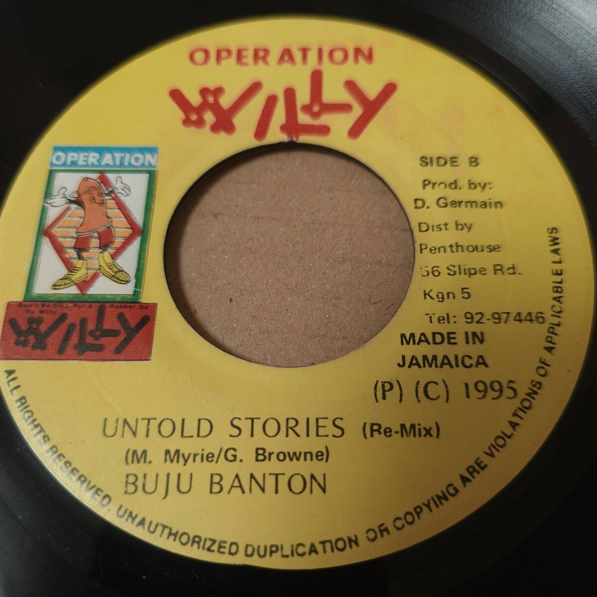 Buju Banton - Untold Stories // Operation Willy 7inch / Dancehall Classic / Dean Frazer - Saxaphone Stories / AA2219_画像1