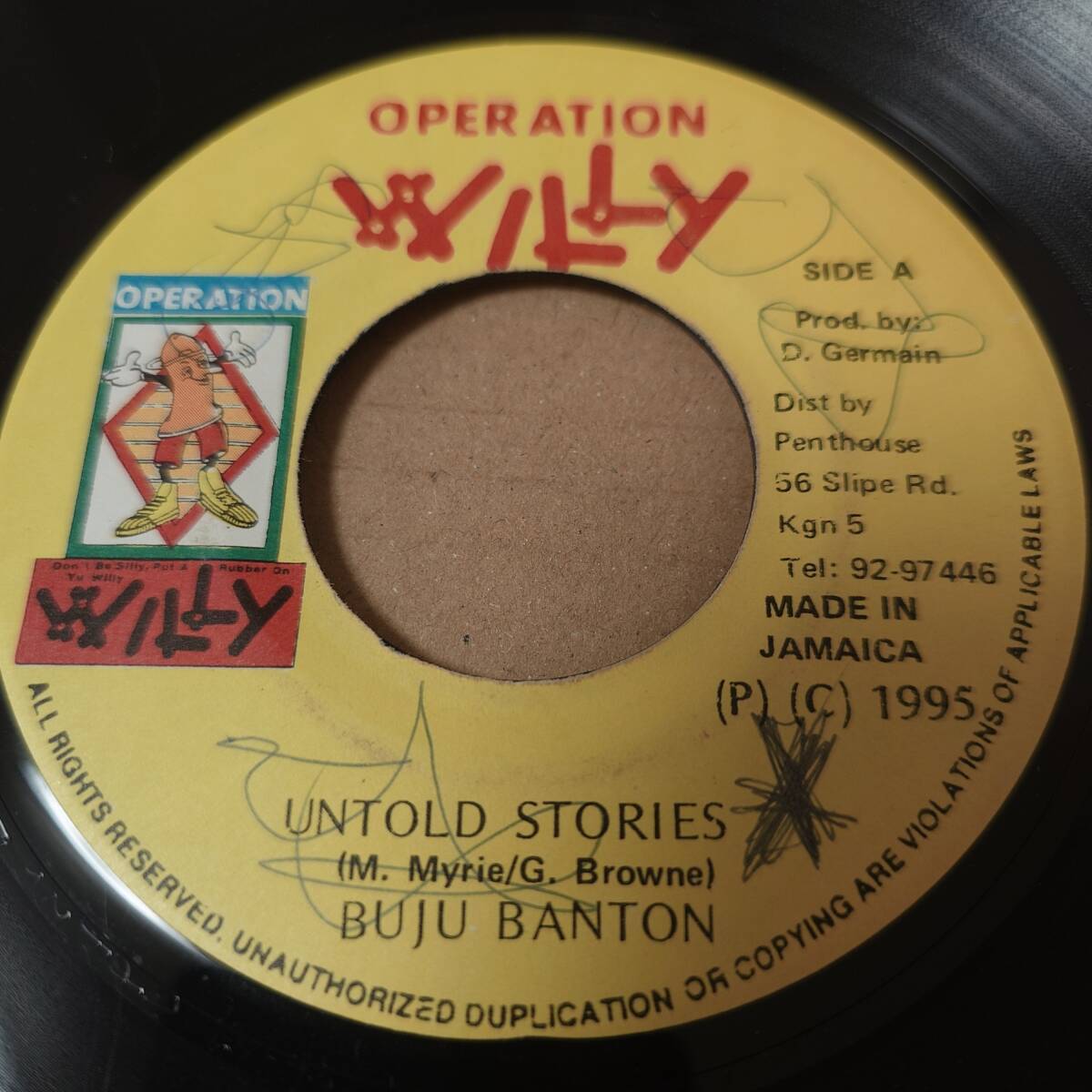 Buju Banton - Untold Stories // Operation Willy 7inch / Dancehall Classic / Dean Frazer - Saxaphone Stories / AA2219_画像2