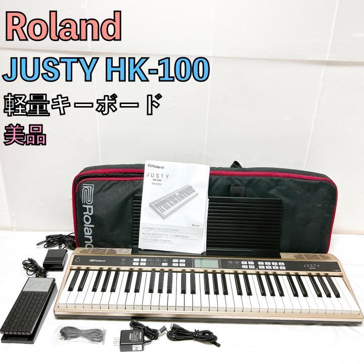 美品 Roland ローランド JUSTY HK-100 キーボード 練習用_画像1