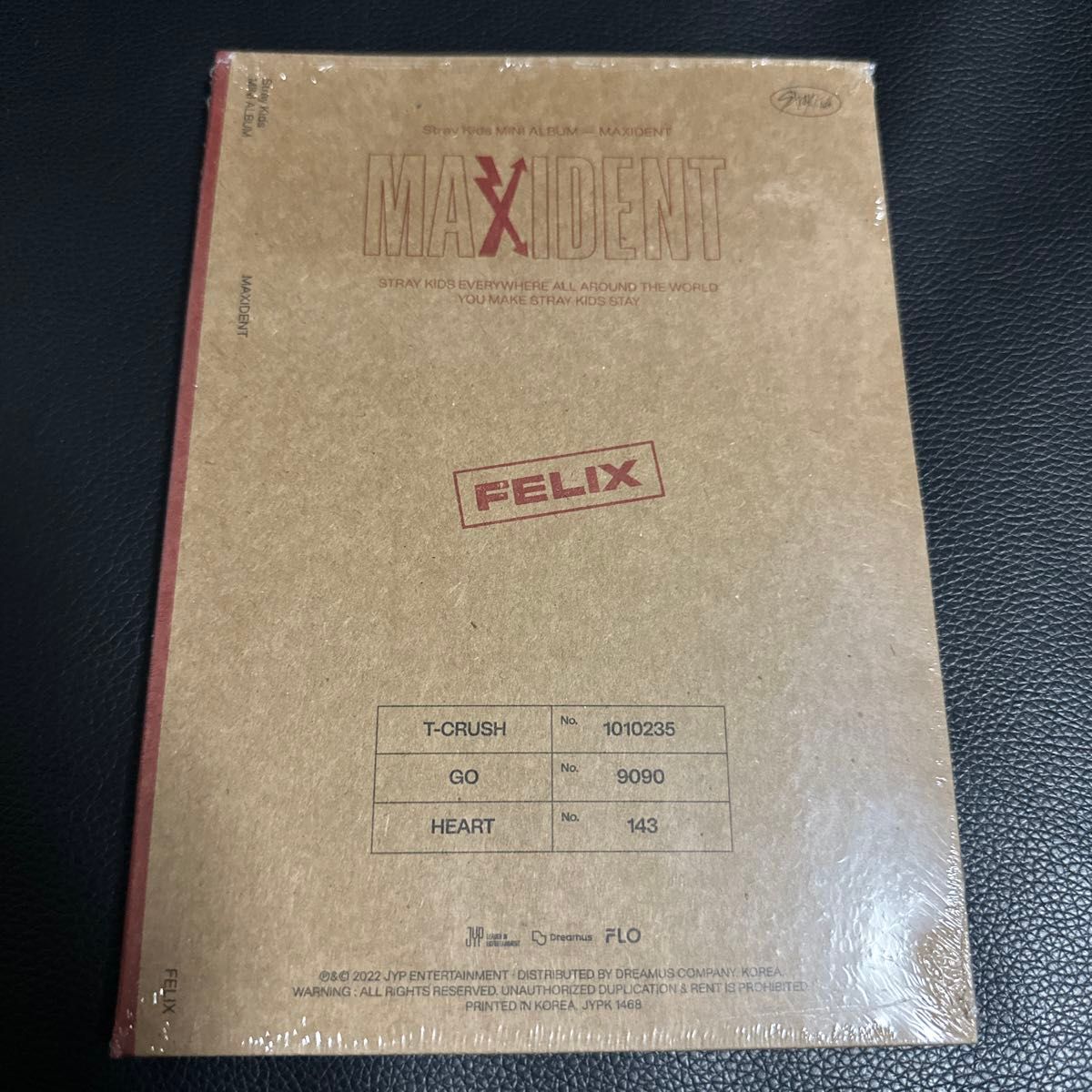 新品未開封品【輸入盤CD】 Stray Kids/Maxident (Paper Case Version) フィリックス盤