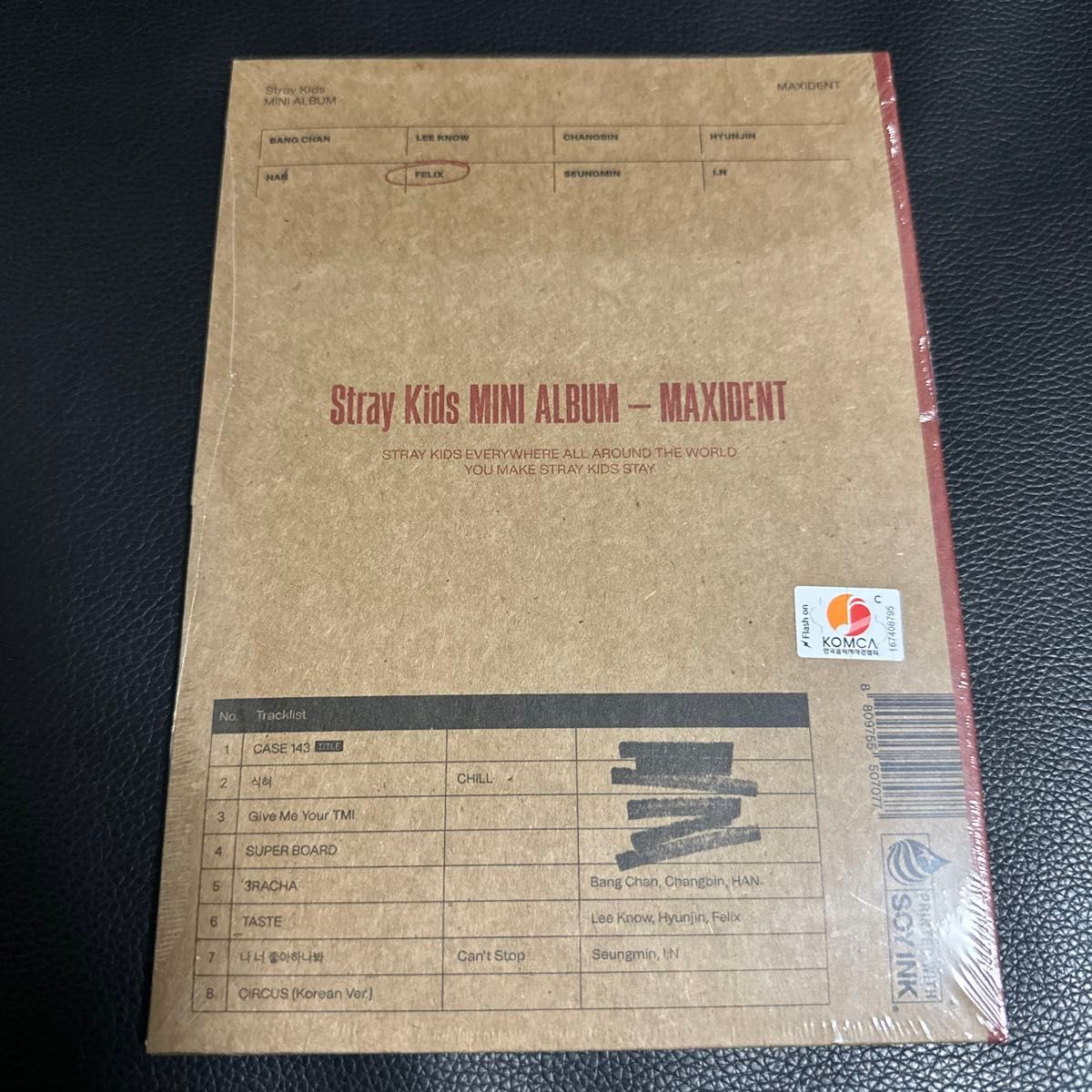新品未開封品【輸入盤CD】 Stray Kids/Maxident (Paper Case Version) フィリックス盤