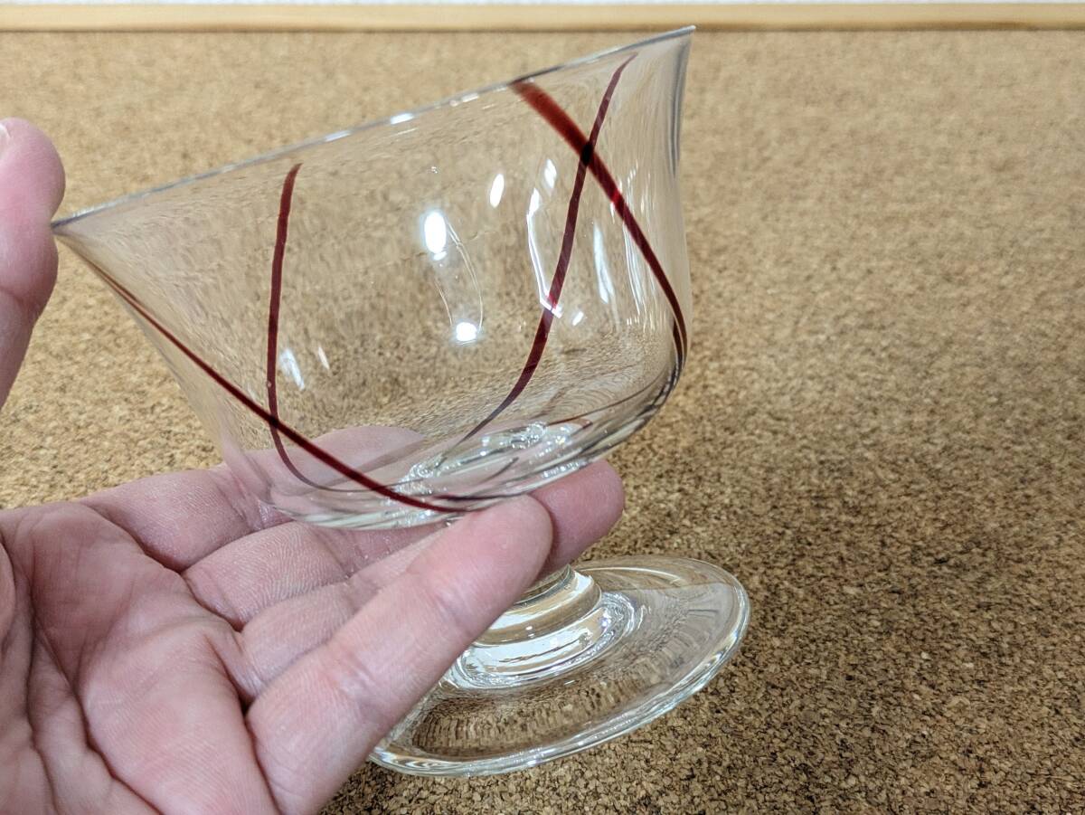 昭和レトロ ガラス 和ガラス 気泡ガラス 氷コップ アンティーク 当時物 小物入れ かわいい ジュエリー入れ 発送60サイズ_画像2