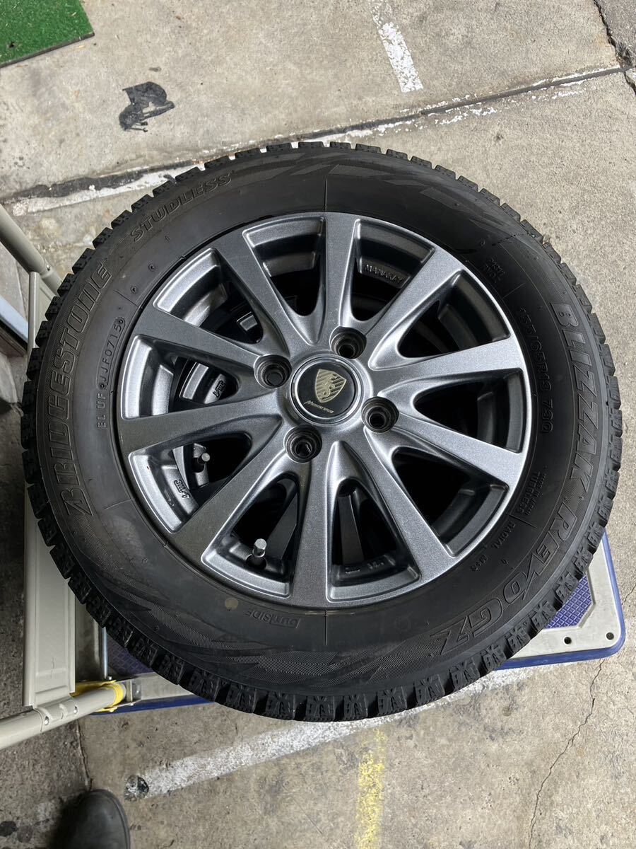 マナレイスポーツ 13インチ PCD100 4穴 ハブ系54mm BRIDGESTONE スタッドレス REVO GS 155/65R13 オフセット +45mm_画像8