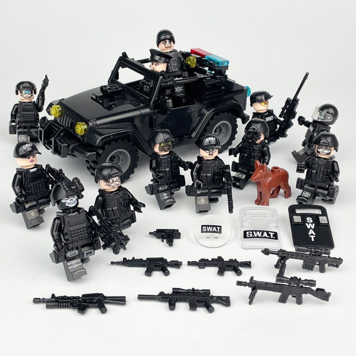 特殊部隊12体ジープ付き LEGOレゴ互換 ミニフィグの画像1