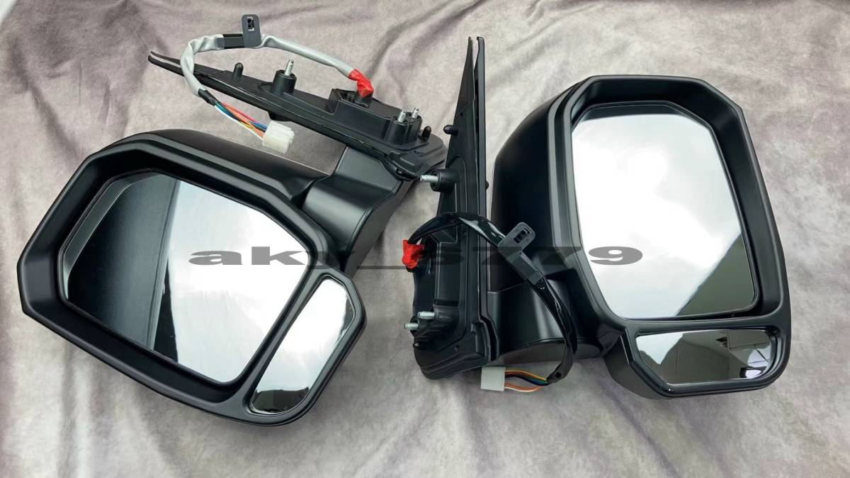 1 jpy ~! 200 series Hiace 6 type look LED turn signal attaching door mirror electric storage support mirror mat black left right set original type new goods F