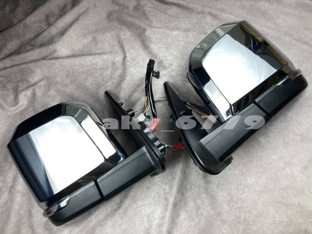 1 jpy ~! 200 series Hiace 6 type look LED turn signal attaching door mirror plating electric storage electric mirror adjustment left right set new goods D