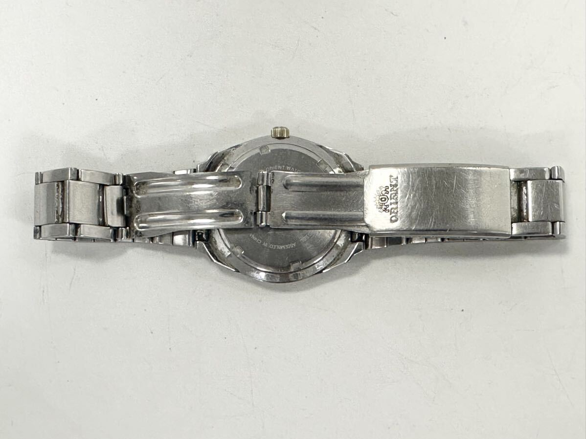 【4T83】1円スタート ORIENT Crystal 5 BAR / UN59-C3-C オリエント クオーツ デイト メンズ 腕時計の画像9