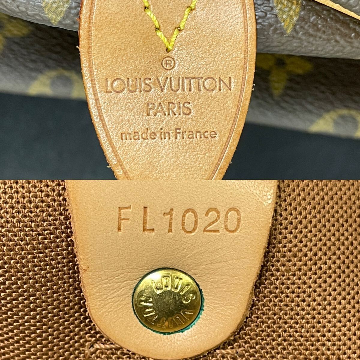 【4A46】1円スタート LOUIS VUITTON / FL1020 ルイヴィトン モノグラム キーポール 55 ボストンバッグ 旅行かばん ハンドバッグ カデナ付き_画像3