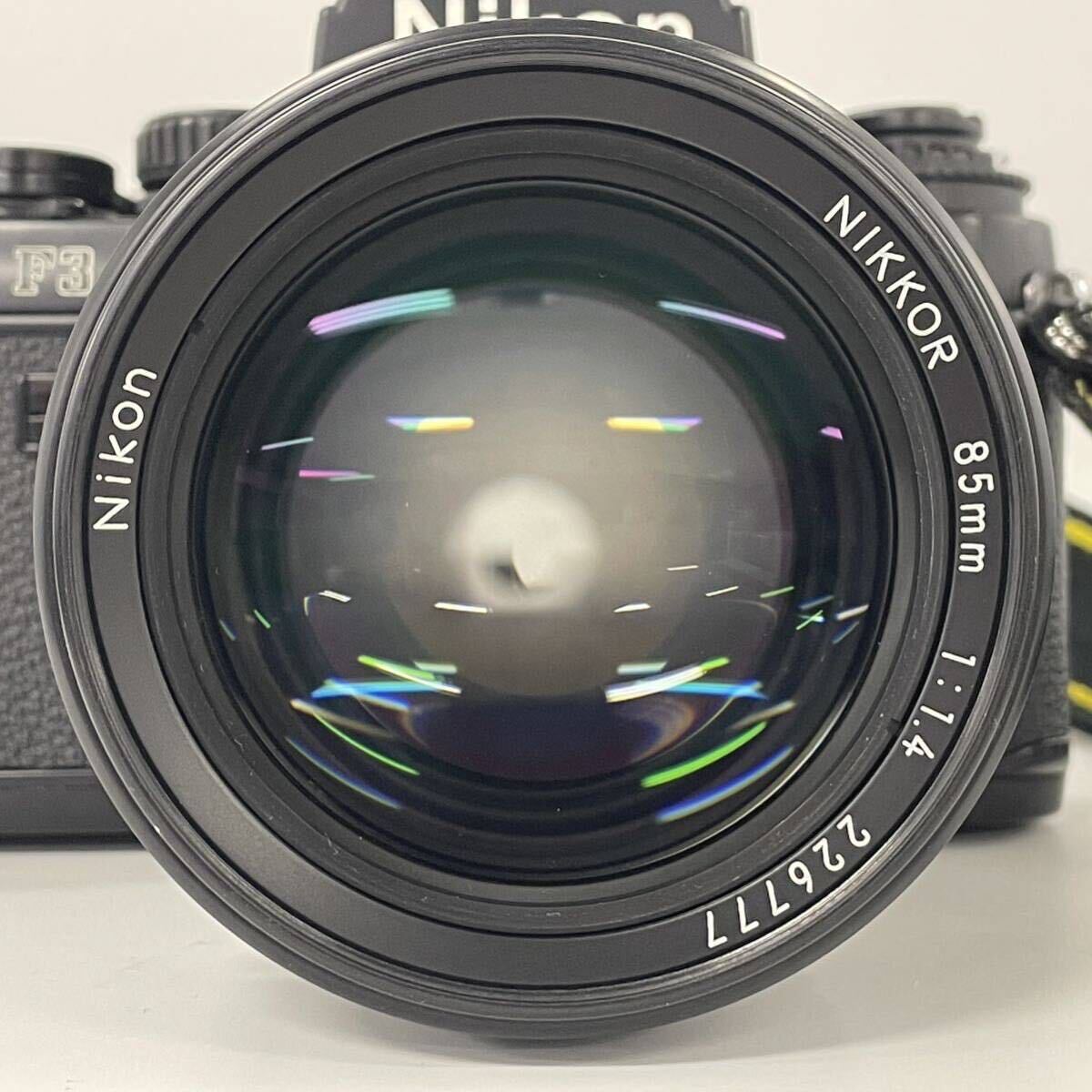 【4Z13】1円スタート Nikon F3 HP ニコン レンズ Nikon NIKKOR 85mm 1:1.4 一眼レフカメラ フイルムカメラ ブラックボディー _画像2