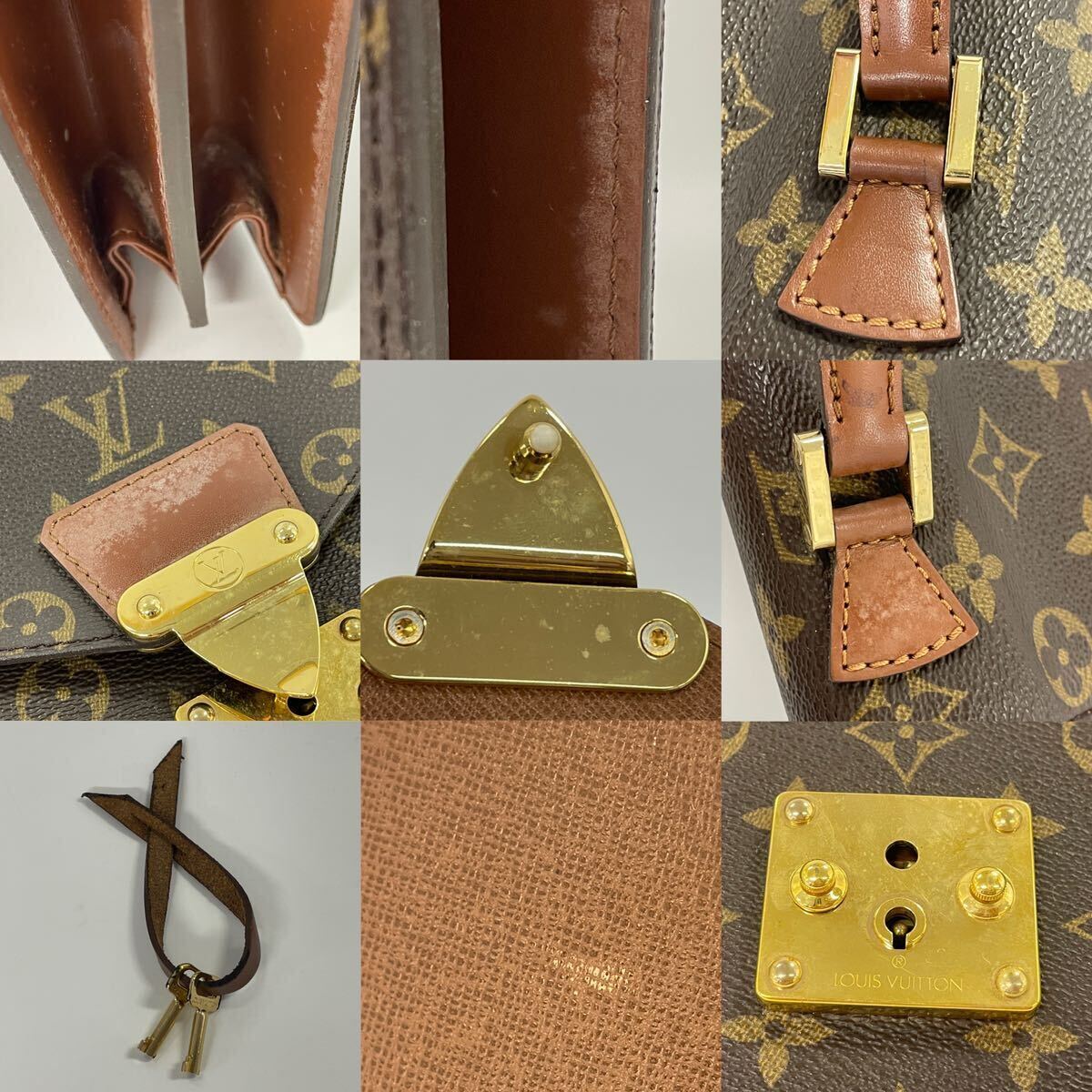 【5R5】1円スタート LOUIS VUITTON / SR0945 ルイヴィトン モノグラム モンソー ハンドバッグ 箱付き _画像10