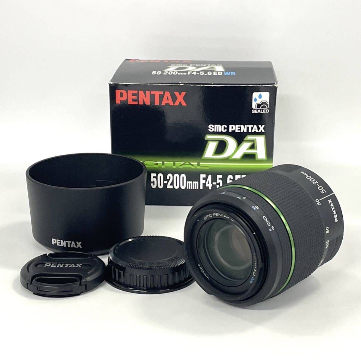 【5R37】1円スタート PENTAX smc PENTAX-DA 1:4-5.6 50-200mm ED WR Φ49mm ペンタックス カメラ レンズ 箱付き _画像1