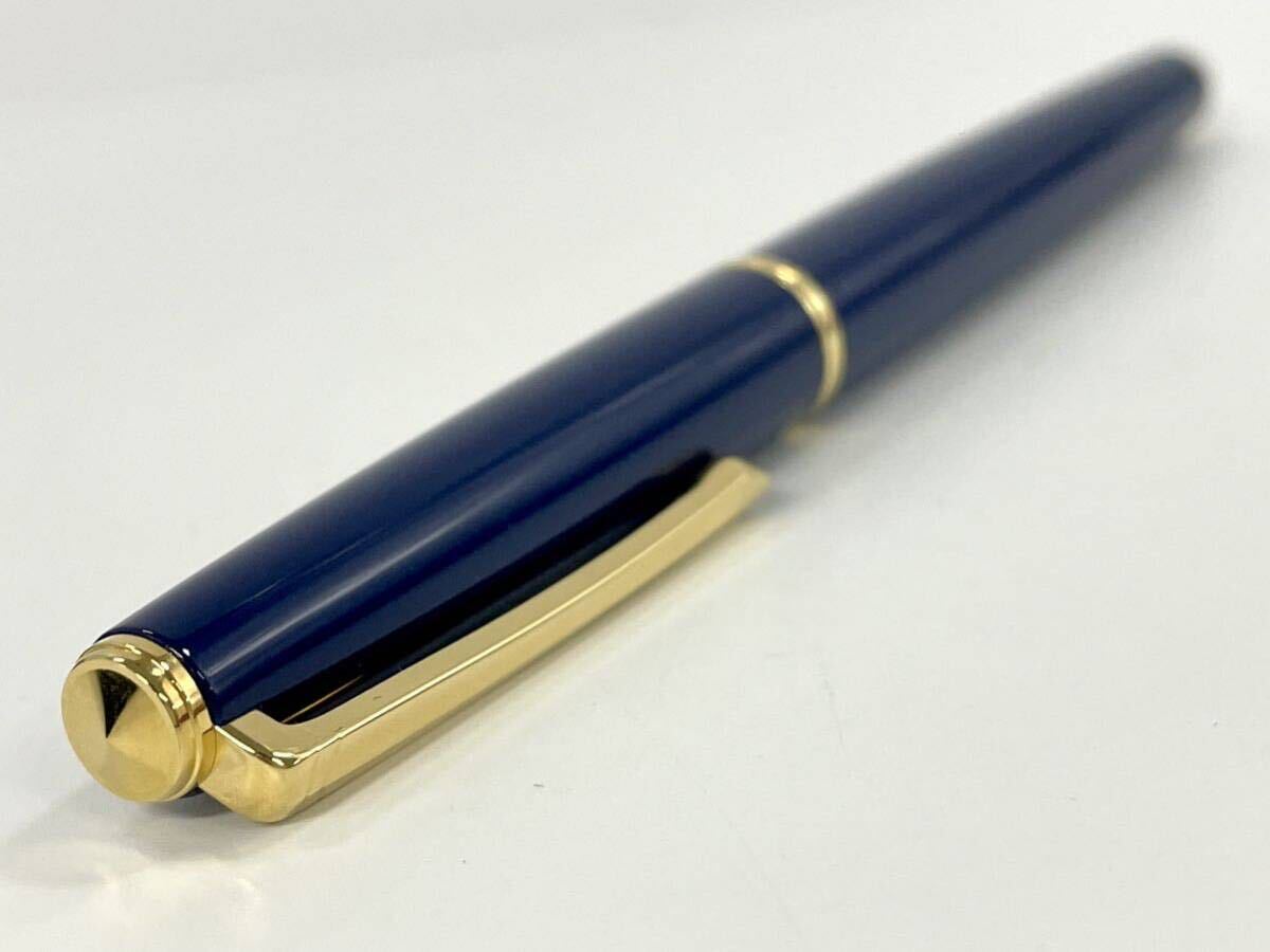 【4A52】1円スタート PILOT URUSHI パイロット 漆 万年筆 ペン先 14K-585 刻印有り 14金 筆記具 ブルー 青 ケース付き _画像8