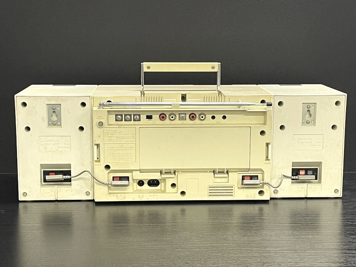 [5M12]1 jpy start National RX-C60 The 3 National FM/AM separate stereo radio cassette Showa Retro large radio-cassette electrification has confirmed 