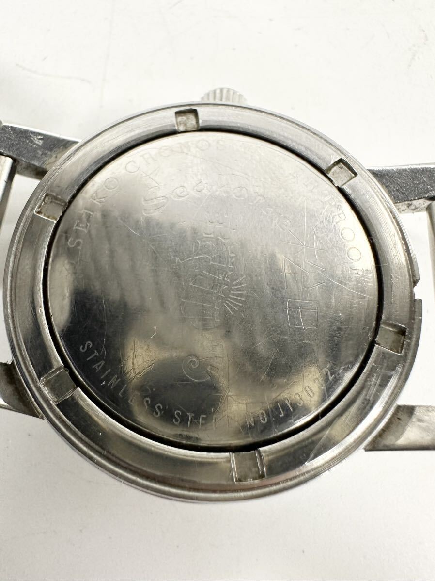 【5M3】1円スタート Seiko Cronos Sea horse DIASHOCK 21JEWELS / J13032 セイコー クロノス シーホース 稼働品 手巻き メンズ 腕時計_画像8
