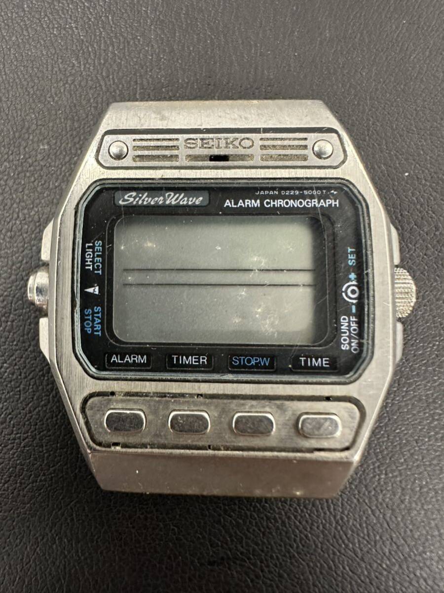 【4T69】1円スタート SEIKO Silver Wave / D229-5000 セイコー シルバーウェーブ アラーム クロノグラフ クオーツ メンズ 腕時計の画像1