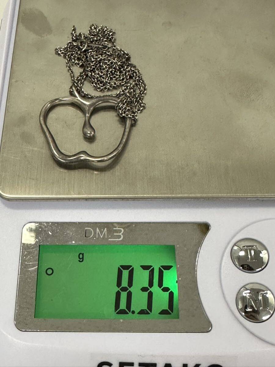 [4Z1] 1 иен старт TIFFANY&CO Tiffany Apple колье аксессуары 925 печать есть серебряный вес примерно 8.35g