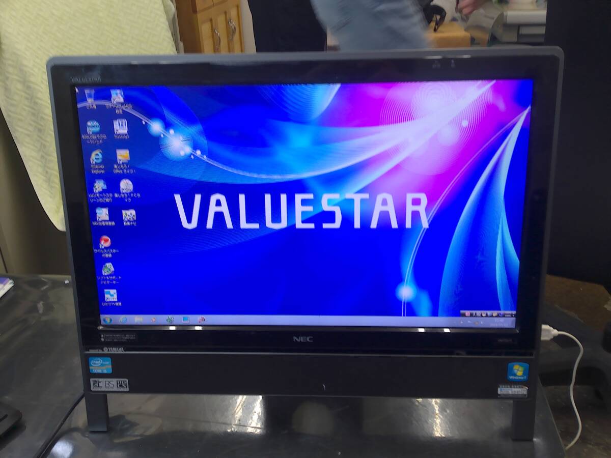 送料無料 NEC 一体型PC VALUESTAR VN770/E ブラック i7-2630QM 2.0GHz 8GB SSD250GB TV視聴可 7リカバリ済_画像1