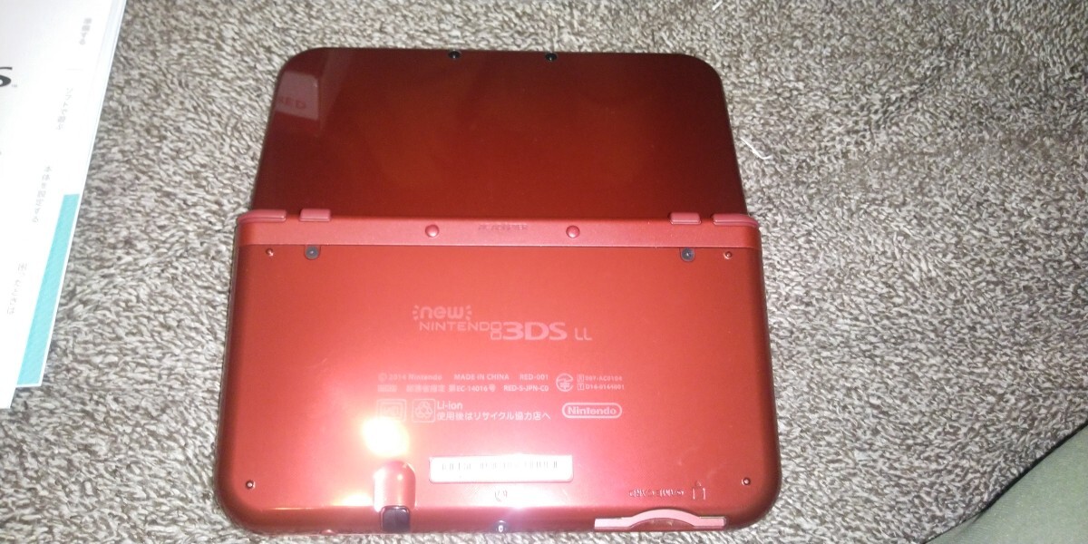  operation verification settled *New Nintendo 3DSLL * metallic red * with charger * box * instructions *AR card touch pen have 