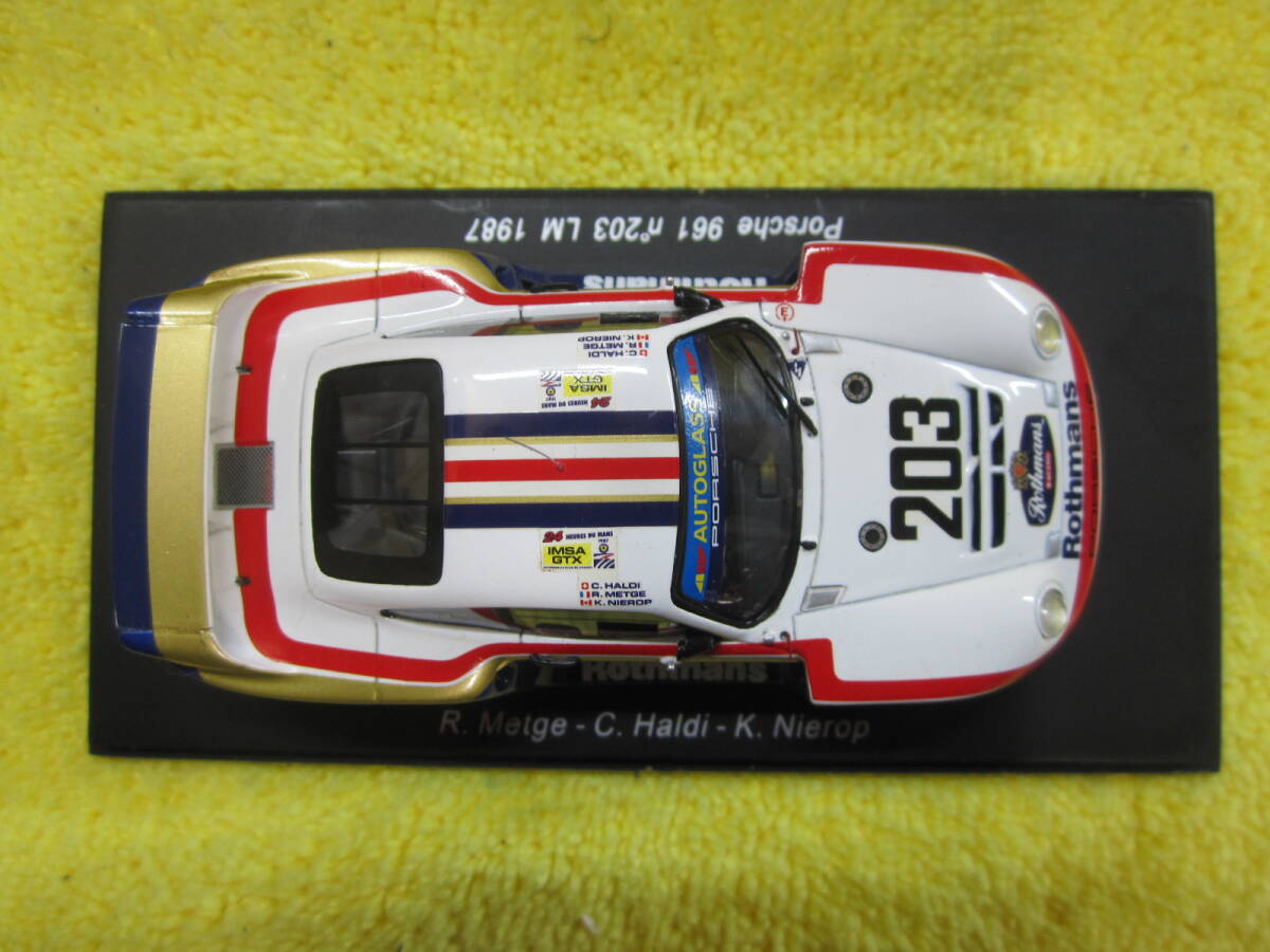 Spark S0961 1/43 Rothmans PORSCHE 961 #203 1987 LM デカール加工済（ル・マン24時間 ロスマンズ ポルシェ 959 _画像10