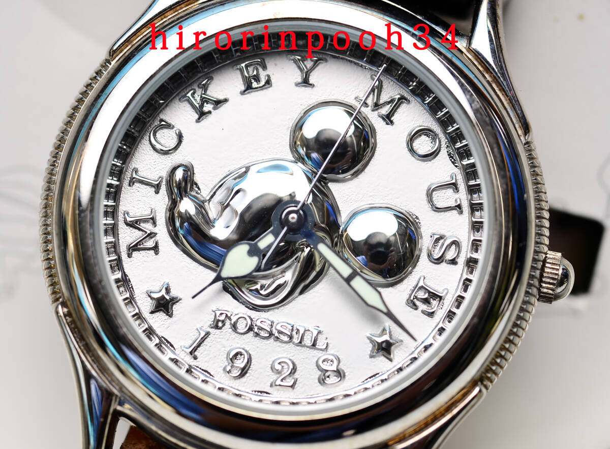  не использовался Mickey Mouse кварц наручные часы FOSSIL ограничение 5000 шт Disney 