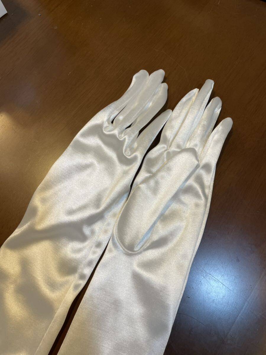  перчатка свадебный u Эдди ng Spandex (SS) перчатка "теплый" белый длинный (40cm)