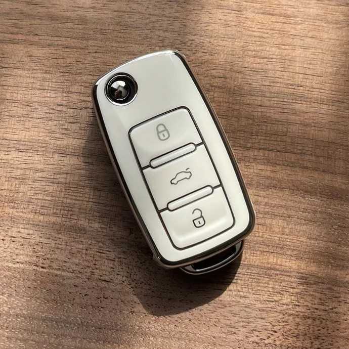 VW フォルクスワーゲン キーケース ビートル ゴルフ Golf ポロ Polo パサート ティグアン Tクロス シロッコ Sagitar キーカバー シルバー VW フォルクスワーゲン キーケース ビートル ゴルフ Golf ポロ Polo パサート ティグアン Tクロス シロッコ Sagitar キーカバー シルバー