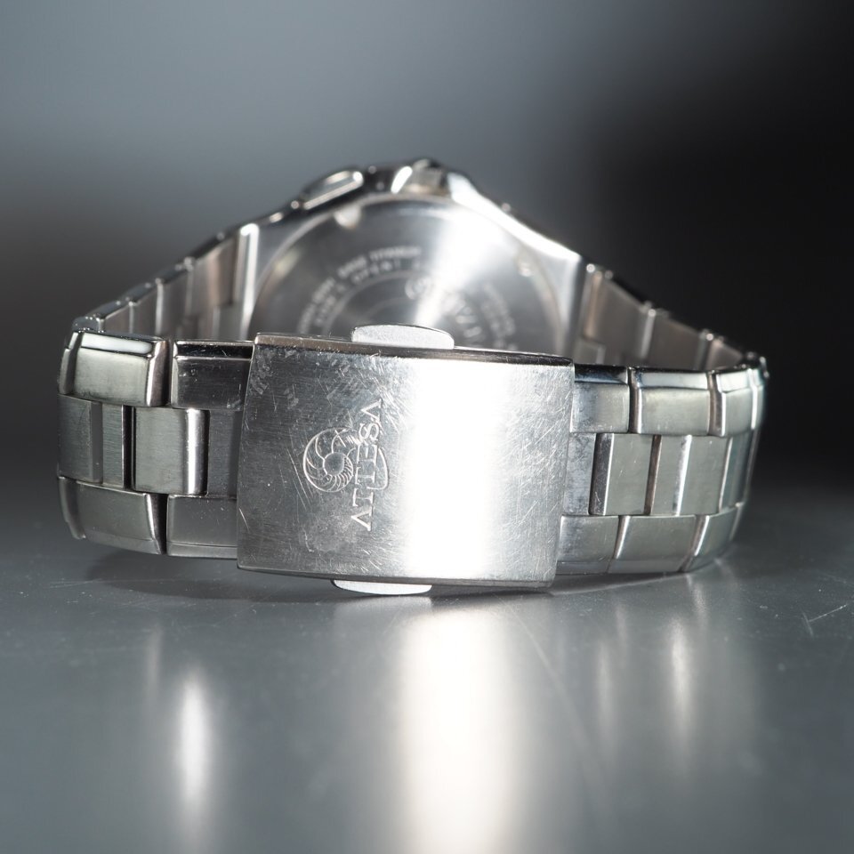 CITIZEN Citizen ATTESA Atessa H410-T003788 Eco-Drive ivory face Date titanium light weight radio wave solar men's wristwatch [24073]