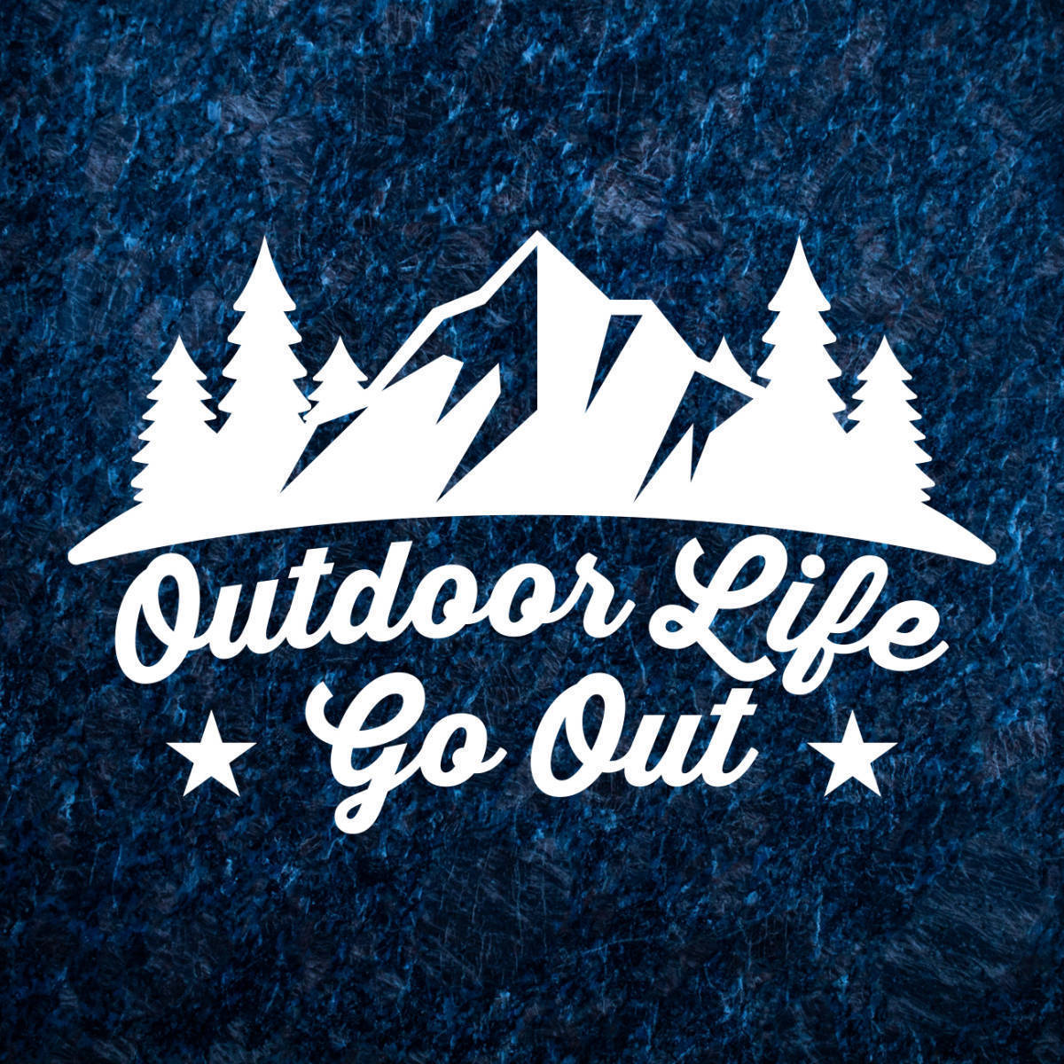 送料無料◆Outdoor Life Go Out カッティングステッカー◆ホワイト｜10×6.5cm｜超防水 UVカット 屋外使用可【C037】