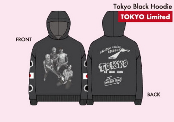 XXL 2024 レッチリ ワールド ツアー The Unlimited Love Tour 東京限定 Tokyo Black Hoodie レッドホットチリペッパーズ レッチリ パーカー_画像1