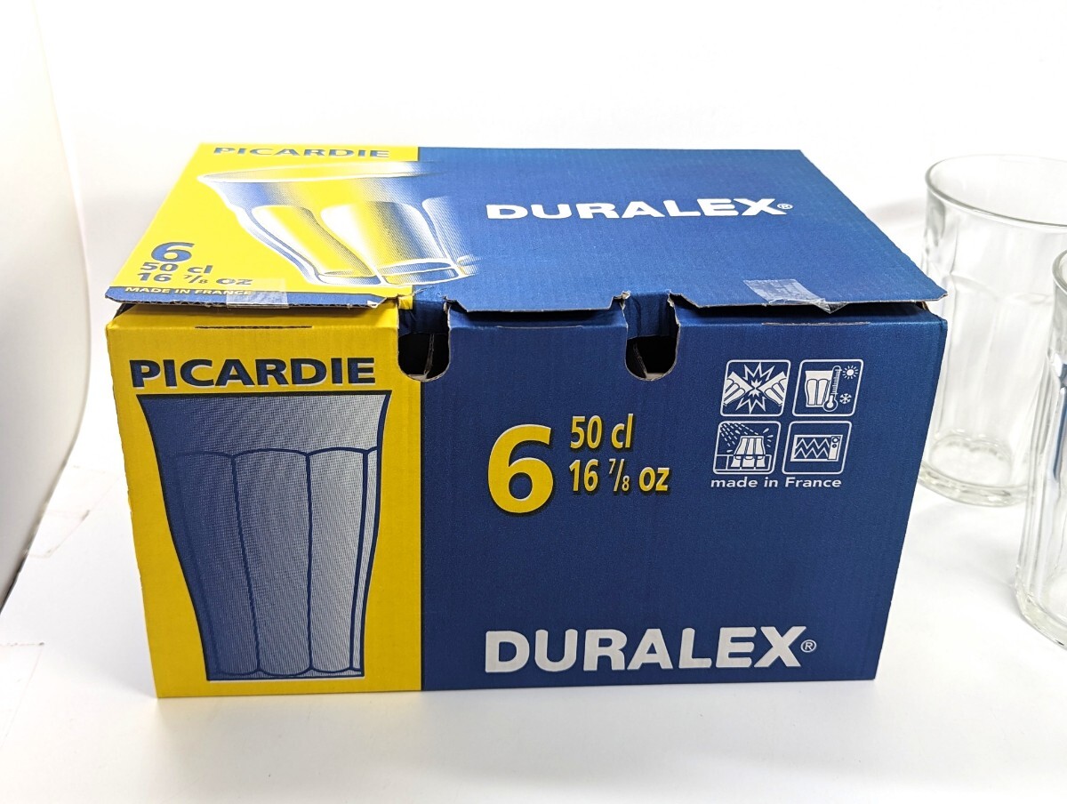 デュラレックス　ピカルディ　500cc　ドッグガーデンカフェのロゴがはいってます　6個セット　未使用品　箱にダメージあり_画像8